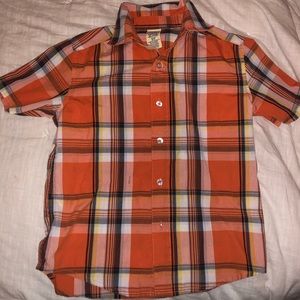 Orange plaid shirt by Faded Glory size 6/7